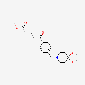 Ethyl 5-[4-(1,4-dioxa-8-azaspiro[4.5]decan-8-ylmethyl)phenyl]-5-oxopentanoate