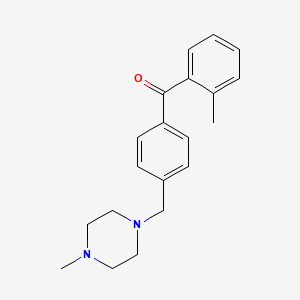 molecular formula C20H24N2O B1359505 2-Methyl-4'-(4-methylpiperazinomethyl) benzophenone CAS No. 898783-43-2