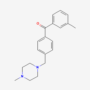 molecular formula C20H24N2O B1359506 3-Methyl-4'-(4-methylpiperazinomethyl) benzophenone CAS No. 898783-44-3