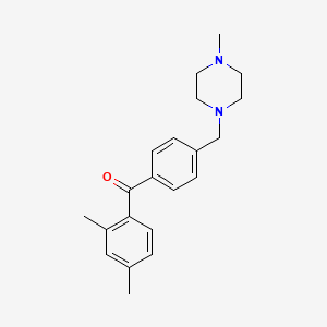 molecular formula C21H26N2O B1359508 2,4-二甲基-4'-(4-甲基哌嗪甲基)苯甲酮 CAS No. 898783-71-6