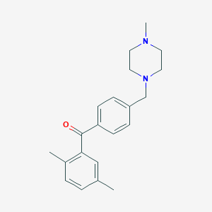 molecular formula C21H26N2O B1359509 2,5-二甲基-4'-(4-甲基哌嗪甲基)二苯甲酮 CAS No. 898783-73-8
