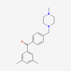 B1359510 3,5-Dimethyl-4'-(4-methylpiperazinomethyl) benzophenone CAS No. 898783-79-4