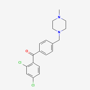 molecular formula C19H20Cl2N2O B1359512 2,4-Dichloro-4'-(4-methylpiperazinomethyl) benzophenone CAS No. 898763-21-8