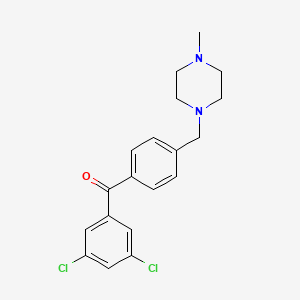 molecular formula C19H20Cl2N2O B1359513 3,5-Dichloro-4'-(4-methylpiperazinomethyl) benzophenone CAS No. 898763-30-9