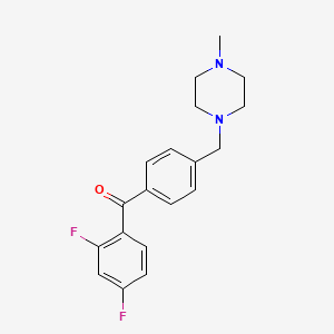 molecular formula C19H20F2N2O B1359514 2,4-二氟-4'-(4-甲基哌嗪甲基)二苯甲酮 CAS No. 898763-33-2
