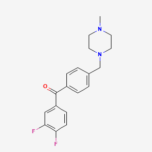 molecular formula C19H20F2N2O B1359515 3,4-Difluoro-4'-(4-methylpiperazinomethyl) benzophenone CAS No. 898763-36-5