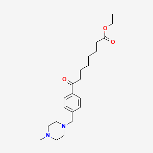 molecular formula C22H34N2O3 B1359517 Ethyl 8-[4-(4-methylpiperazinomethyl)phenyl]-8-oxooctanoate CAS No. 898763-67-2
