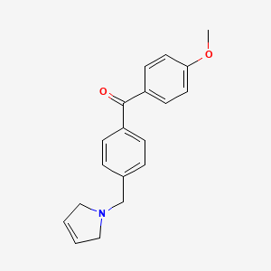 molecular formula C19H19NO2 B1359519 (4-((2,5-Dihydro-1H-pyrrol-1-yl)methyl)phenyl)(4-methoxyphenyl)methanone CAS No. 898763-81-0