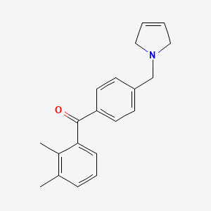 molecular formula C20H21NO B1359520 (4-((2,5-Dihydro-1H-pyrrol-1-yl)methyl)phenyl)(2,3-dimethylphenyl)methanone CAS No. 898764-11-9
