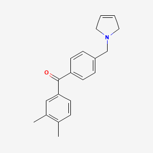 (4-((2,5-Dihydro-1H-pyrrol-1-yl)methyl)phenyl)(3,4-dimethylphenyl)methanone