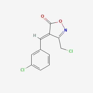 B1359534 (4E)-4-(3-chlorobenzylidene)-3-(chloromethyl)isoxazol-5(4H)-one CAS No. 1142198-92-2