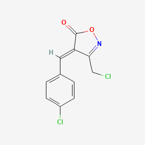 B1359535 (4E)-4-(4-chlorobenzylidene)-3-(chloromethyl)isoxazol-5(4H)-one CAS No. 1142198-93-3