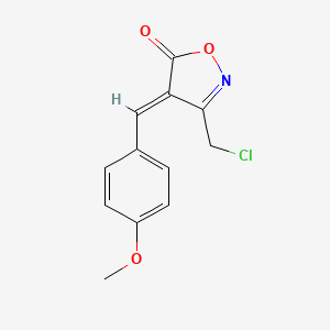 molecular formula C12H10ClNO3 B1359536 (4E)-3-(Chloromethyl)-4-(4-methoxybenzylidene)-isoxazol-5(4H)-one CAS No. 1142199-12-9