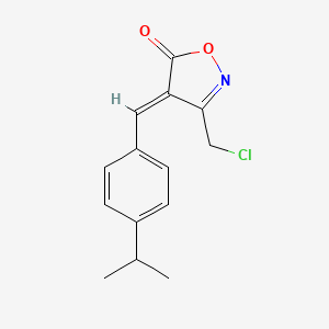 molecular formula C14H14ClNO2 B1359537 (4E)-3-(Chloromethyl)-4-(4-isopropylbenzylidene)-isoxazol-5(4H)-one CAS No. 1142199-28-7