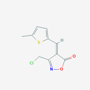 molecular formula C10H8ClNO2S B1359542 (4E)-3-(氯甲基)-4-[(5-甲基-2-噻吩基)亚甲基]异恶唑-5(4H)-酮 CAS No. 1142199-93-6