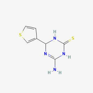 B1359559 4-Amino-6-(3-thienyl)-1,6-dihydro-1,3,5-triazine-2-thiol CAS No. 1142208-03-4