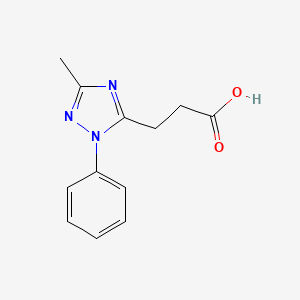 molecular formula C12H13N3O2 B1359576 3-(3-甲基-1-苯基-1H-1,2,4-三唑-5-基)丙酸 CAS No. 1142209-42-4