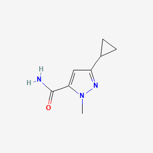 molecular formula C8H11N3O B1359584 3-cyclopropyl-1-methyl-1H-pyrazole-5-carboxamide CAS No. 1172483-17-8