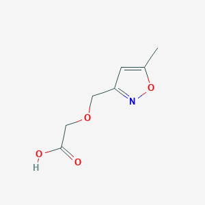 B1359587 2-[(5-Methyl-1,2-oxazol-3-yl)methoxy]acetic acid CAS No. 1018168-48-3