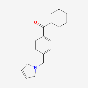 molecular formula C18H23NO B1359590 Cyclohexyl 4-(3-pyrrolinomethyl)phenyl ketone CAS No. 898764-87-9