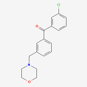 molecular formula C18H18ClNO2 B1359592 3-Chloro-3'-morpholinomethyl benzophenone CAS No. 898765-41-8