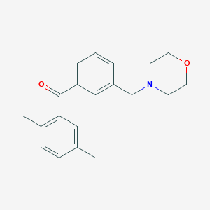 molecular formula C20H23NO2 B1359593 2,5-Dimethyl-3'-morpholinomethyl benzophenone CAS No. 898765-59-8