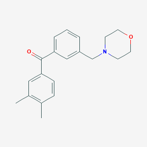 molecular formula C20H23NO2 B1359594 3,4-Dimethyl-3'-morpholinomethyl benzophenone CAS No. 898791-74-7