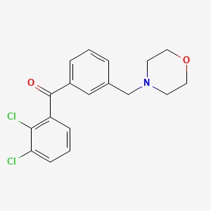 molecular formula C18H17Cl2NO2 B1359596 2,3-Dichloro-3'-morpholinomethyl benzophenone CAS No. 898792-16-0