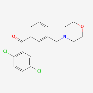 molecular formula C18H17Cl2NO2 B1359598 2,5-Dichloro-3'-morpholinomethyl benzophenone CAS No. 898792-22-8