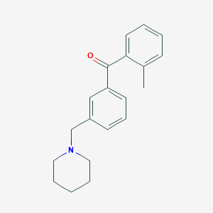 molecular formula C20H23NO B1359601 2-Methyl-3'-piperidinomethyl benzophenone CAS No. 898792-56-8