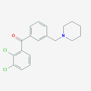 molecular formula C19H19Cl2NO B1359609 2,3-Dichloro-3'-piperidinomethyl benzophenone CAS No. 898793-48-1