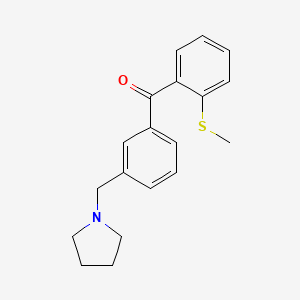 3'-Pyrrolidinomethyl-2-thiomethylbenzophenone