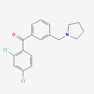 2,4-Dichloro-3'-pyrrolidinomethyl benzophenone