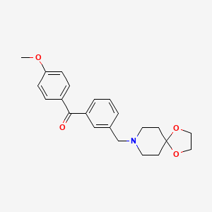 3-[8-(1,4-dioxa-8-azaspiro[4.5]decyl)methyl]-4'-methoxy benzophenone