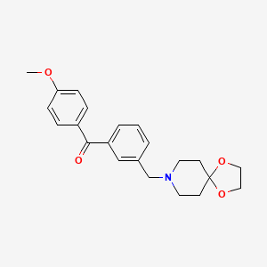 B1359624 3-[1,4-Dioxa-8-azaspiro[4.5]decan-8-ylmethyl]-4'-methoxybenzophenone CAS No. 898761-44-9
