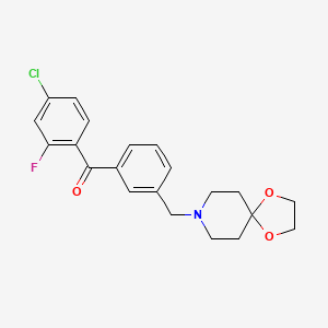 4-Chloro-3'-[1,4-dioxa-8-azaspiro[4.5]decan-8-ylmethyl]-2-fluorobenzophenone