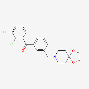 molecular formula C21H21Cl2NO3 B1359630 2,3-二氯-3'-[1,4-二氧杂-8-氮杂螺[4.5]癸-8-基甲基]二苯甲酮 CAS No. 898762-19-1