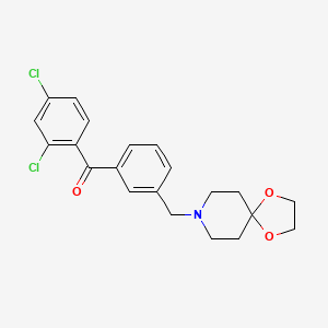 2,4-Dichloro-3'-[1,4-dioxa-8-azaspiro[4.5]decan-8-ylmethyl]benzophenone