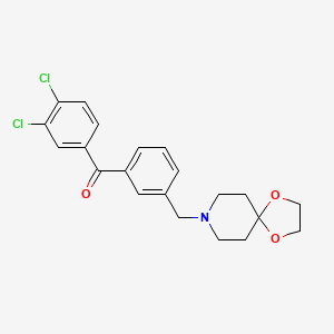 3,4-Dichloro-3'-[1,4-dioxa-8-azaspiro[4.5]decan-8-ylmethyl]benzophenone