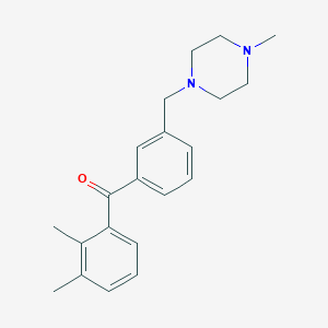 molecular formula C21H26N2O B1359643 2,3-Dimethyl-3'-(4-methylpiperazinomethyl) benzophenone CAS No. 898788-70-0