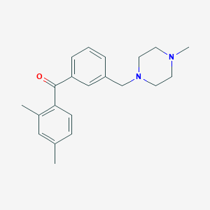 molecular formula C21H26N2O B1359644 2,4-Dimethyl-3'-(4-methylpiperazinomethyl) benzophenone CAS No. 898788-72-2