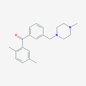 molecular formula C21H26N2O B1359645 2,5-Dimethyl-3'-(4-methylpiperazinomethyl) benzophenone CAS No. 898788-74-4