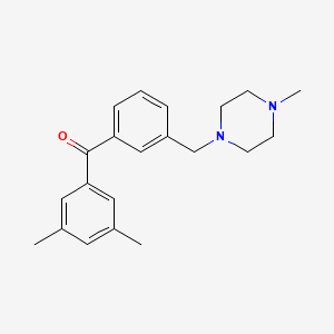 molecular formula C21H26N2O B1359648 3,5-Dimethyl-3'-(4-methylpiperazinomethyl) benzophenone CAS No. 898788-83-5