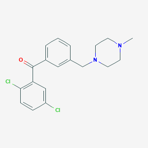molecular formula C19H20Cl2N2O B1359651 2,5-二氯-3'-(4-甲基哌嗪甲基)二苯甲酮 CAS No. 898789-25-8