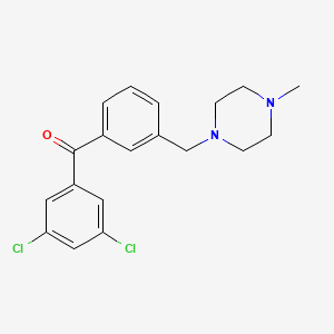 molecular formula C19H20Cl2N2O B1359652 3,5-二氯-3'-(4-甲基哌嗪甲基)二苯甲酮 CAS No. 898789-29-2