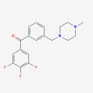 molecular formula C19H19F3N2O B1359653 3'-(4-甲基哌嗪甲基)-3,4,5-三氟苯甲酮 CAS No. 898789-37-2