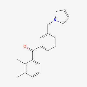 molecular formula C20H21NO B1359656 (3-((2,5-Dihydro-1H-pyrrol-1-yl)methyl)phenyl)(2,3-dimethylphenyl)methanone CAS No. 898790-13-1