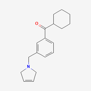 molecular formula C18H23NO B1359668 Cyclohexyl 3-(3-pyrrolinomethyl)phenyl ketone CAS No. 898749-74-1