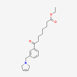 Ethyl 8-oxo-8-[3-(3-pyrrolinomethyl)phenyl]octanoate