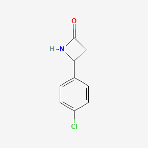 molecular formula C9H8ClNO B1359671 4-(4-Chlorophenyl)azetidin-2-one CAS No. 21161-20-6